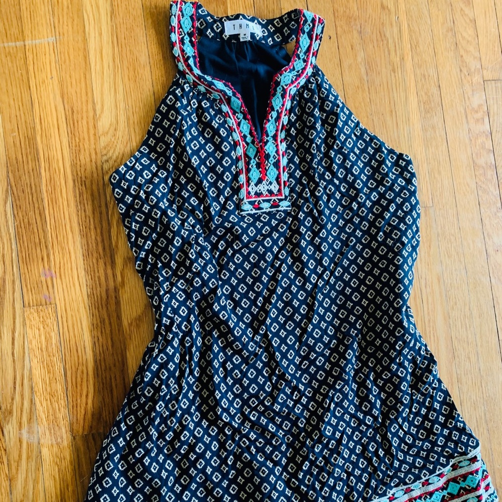 Embroidered Shift Dress